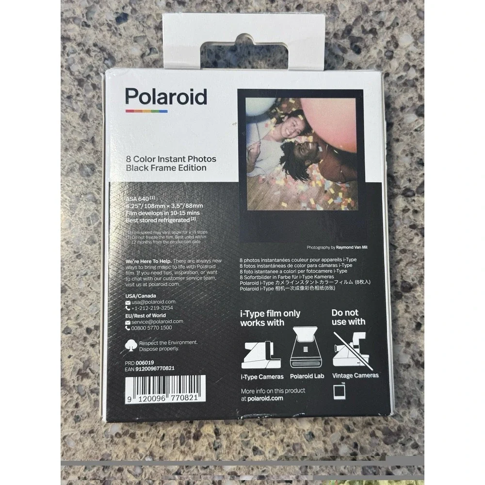 Polaroid Color Black Frame Edition.  i-Type Film.  New.  Production Date 6/2020